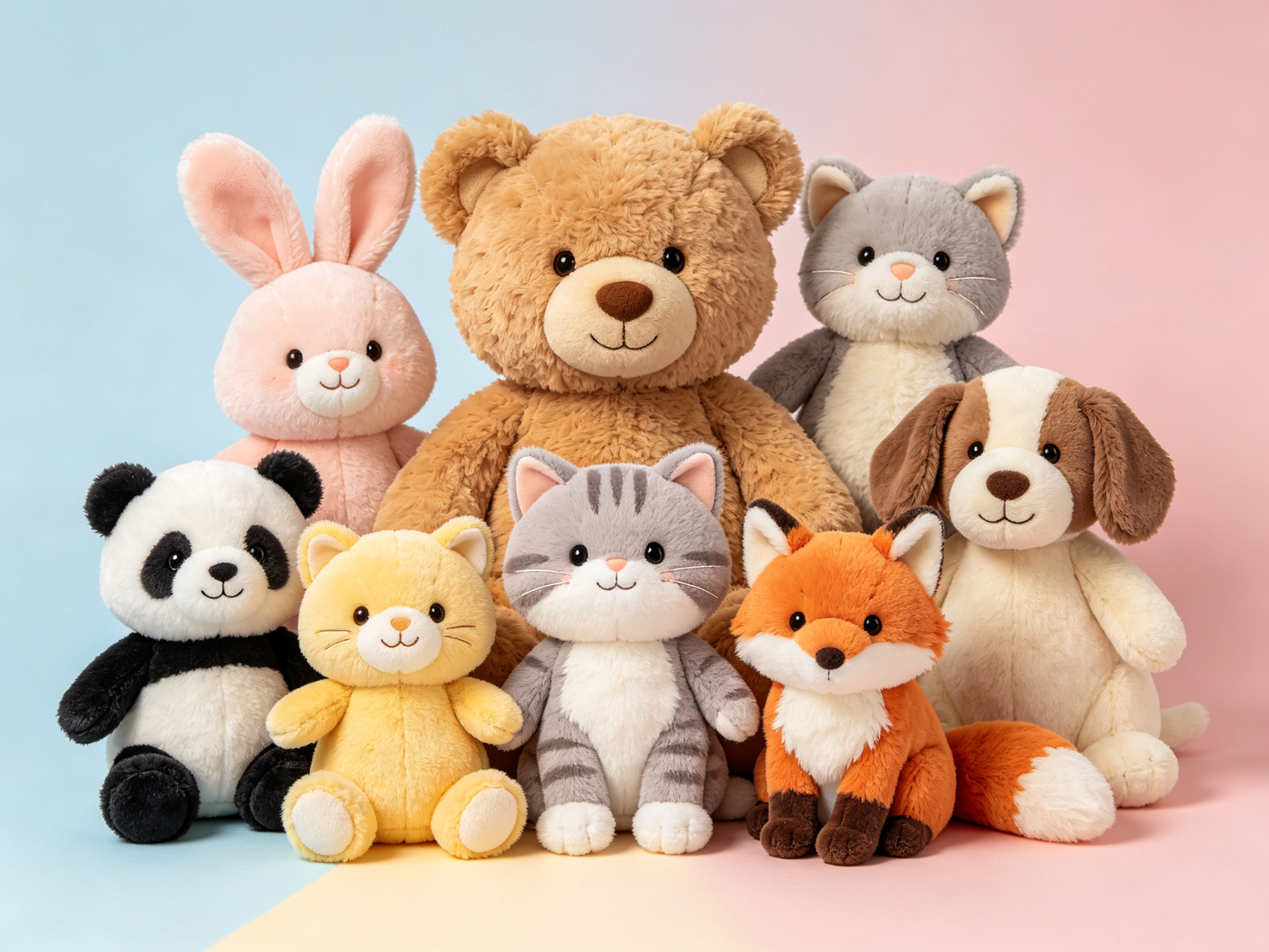 Collection of various plush animal toys wholesale stuffed animals