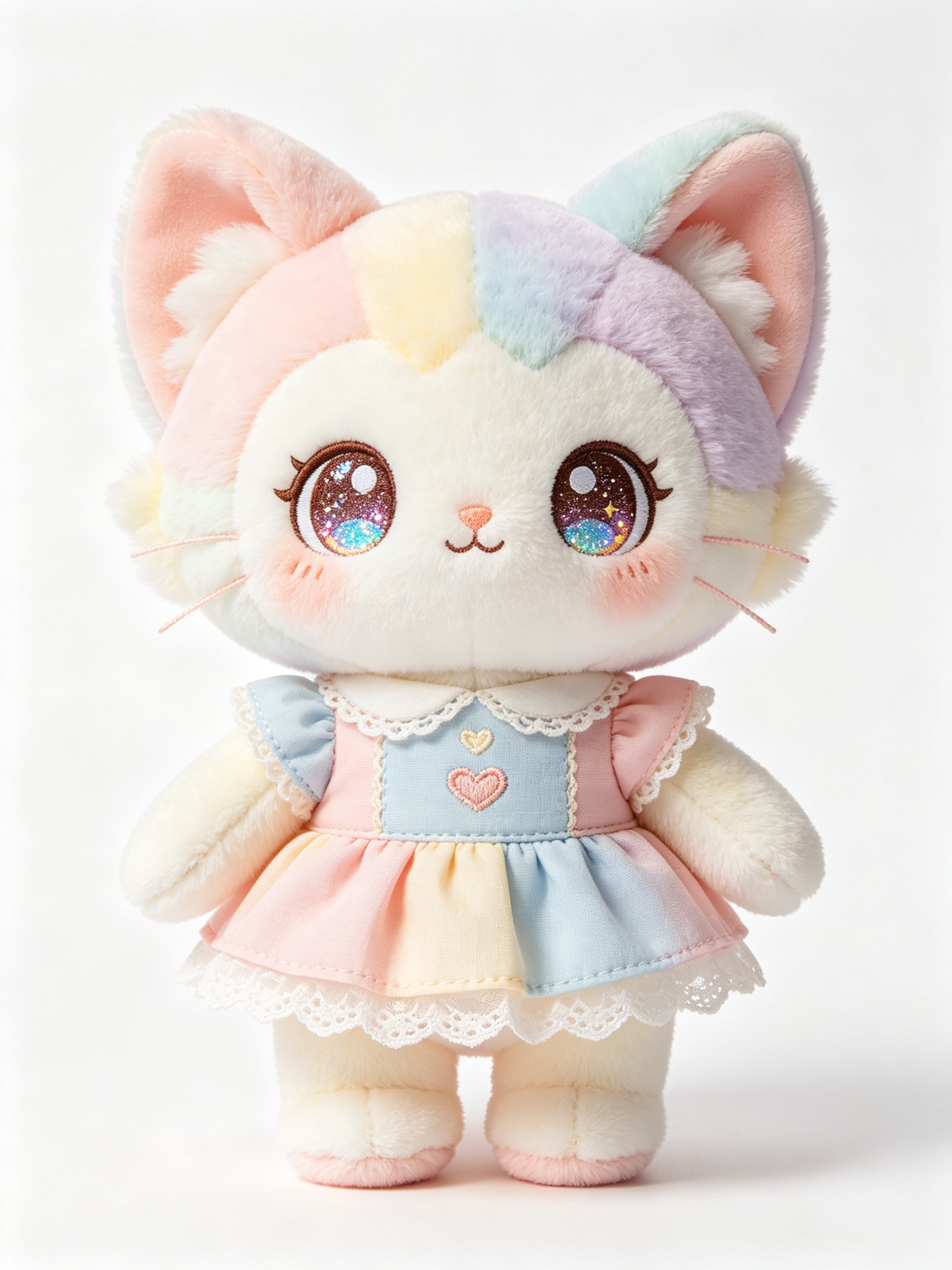 Custom cotton doll with big eyes, kawaii style stuffed doll manufacturer