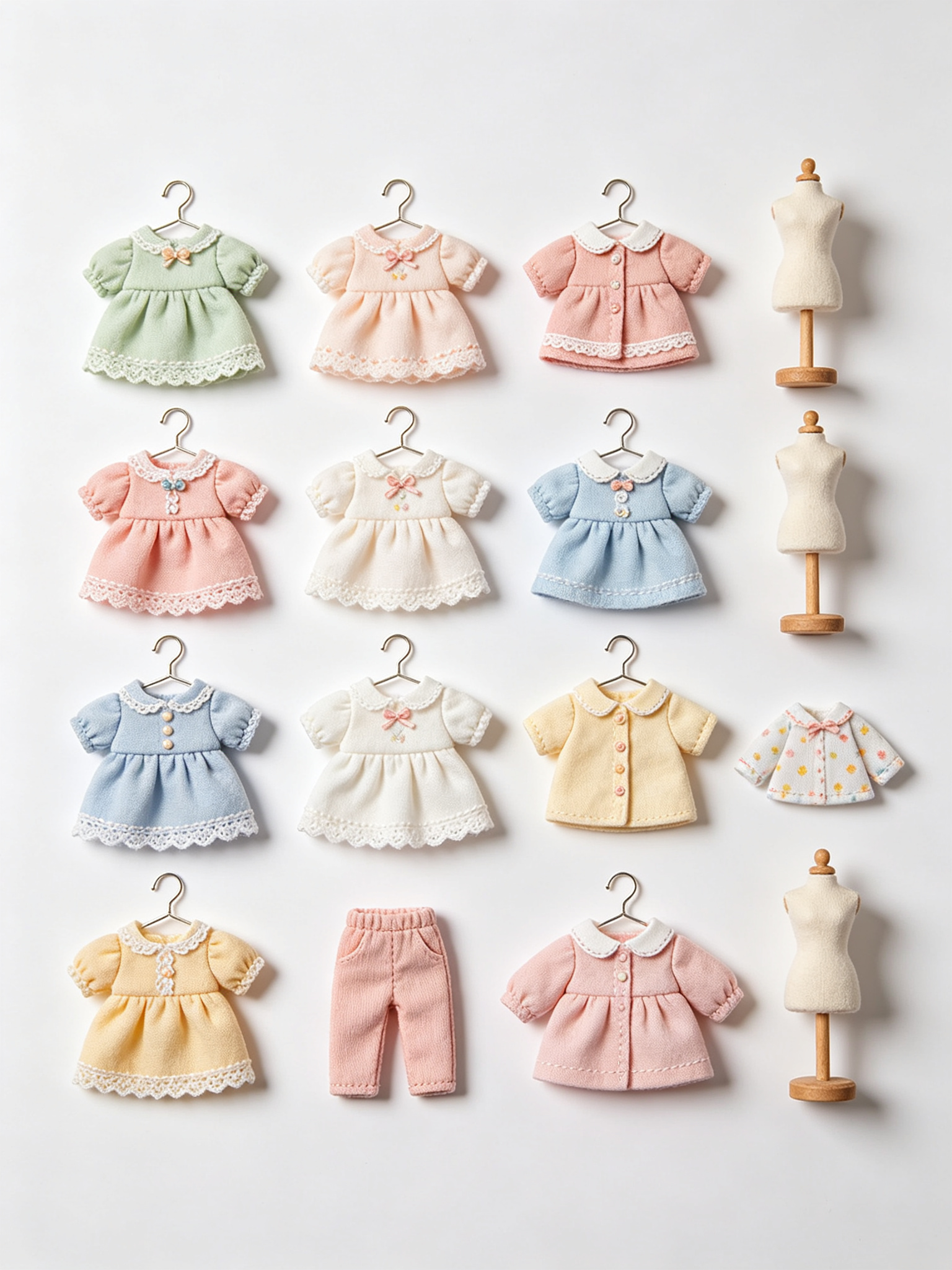 Miniature doll clothing for BJD and action figures, custom doll clothes factory